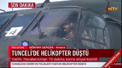 Tunceli'de helikopter düştü 