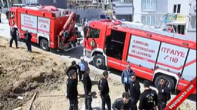 Samsun'da cami inşaatı çöktü  Videosu