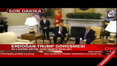 trump - Trump Erdoğan'ı böyle karşıladı! Videosu