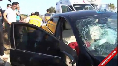 mhp genel baskani - Bahçeli'nin konvoyunun geçişi sırasında kaza Videosu