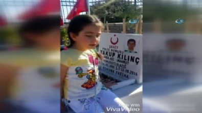 Şehit polisin kızı herkesi ağlattı: Burası cennet mi?