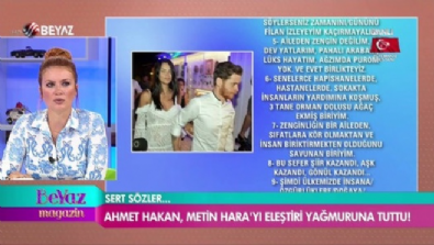 beyaz magazin - Ahmet Hakan, Metin Hara'yı eleştiri yağmuruna tuttu!  Videosu