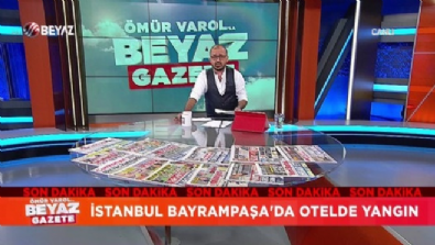 beyaz gazete - İstanbul Bayrampaşa'da otel yangını!  Videosu