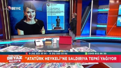 ataturk heykeli - ''Atatürk Heykeli''ne saldırıya tepkiler yağıyor!  Videosu