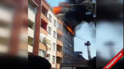 yangin yeri - Ataşehir'de çatı katında çıkan yangın paniğe neden oldu  Videosu