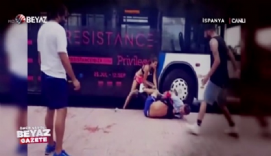 beyaz gazete programi - Turist çift, otobüs şoförünü öyle bir dövdü ki  Videosu