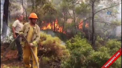 Fethiye'de orman yangını çıktı Videosu