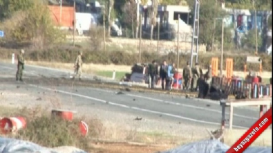 Jandarma karakoluna bomba yüklü minibüsle saldırı: 1 yaralı 