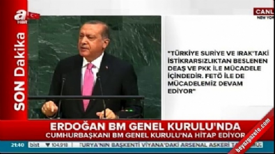 Cumhurbaşkanı Erdoğan BM'de Barzani'ye meydan okudu