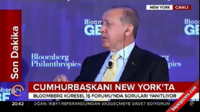 new york - Cumhurbaşkanı Erdoğan Bloomberg Küresel İş Forumu'nda konuştu Videosu