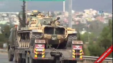 turk silahli kuvvetleri - Karayolu ile gönderilen tanklar Hatay'a ulaştı Videosu