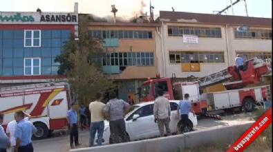 yangin yeri - Ankara’da iş yerinde korkutan yangın Videosu