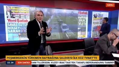kerkuk - Peşmerge Türkmen bayrağına saldırdı Videosu