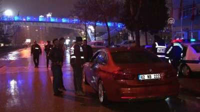 Konya'da yeni yılın ilk trafik cezası alkollü sürücüye kesildi 