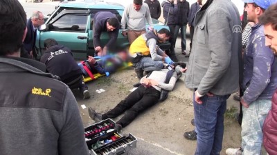 ilk mudahale - Trafik kazası: 6 yaralı - TEKİRDAĞ Videosu