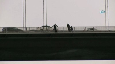 trafik yogunlugu -  15 Temmuz Şehitler Köprüsü'nde intihar girişimi  Videosu