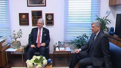 misyon -  Dışişleri Komisyonu Başkanı Volkan Bozkır, ABD Büyükelçiliği Maslahatgüzarı Philip Kosnett'i kabul etti  Videosu