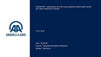 Yangında mahsur kalan Suriyeli aile kurtarıldı - GAZİANTEP