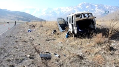 direksiyon -  Panelvan takla attı: 1 ölü, 3 yaralı  Videosu