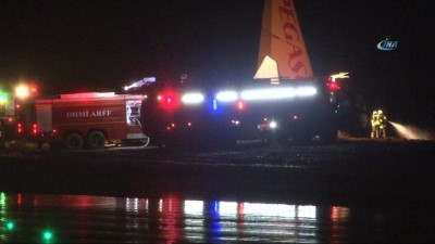 Trabzon Havalimanı’na iniş yapan Ankara uçağı pistten çıktı