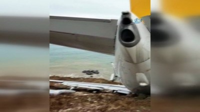 asus -  Pistten çıkan Pegasus Havayollarına ait uçağı kurtarma çalışmaları sürüyor  Videosu