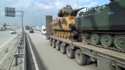 hanli -  Afrin operasyonu öncesi sınırda askeri araç hareketliliği  Videosu