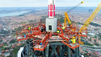 deniz seviyesi -  Çamlıca Kulesi’nde anten yükselmeye başladı  Videosu