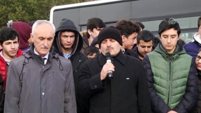 Sivas'ta öğrencilerden 'kar duası'
