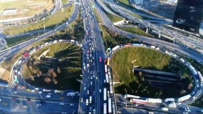 trafik yogunlugu -  İstanbul'da karne trafiği havadan görüntülendi Videosu