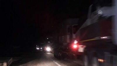 askeri arac - Suriye sınırına askeri sevkiyat - 20 araçlık konvoy Kilis'e ulaştı Videosu