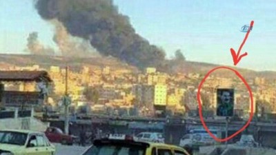  Afrin sokaklarında terörist başı Öcalan'ın fotoğrafı böyle görüntülendi