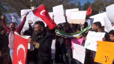 alabalik -  Suriyeliler sınırda YPG’yi protesto etti  Videosu