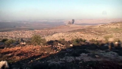 zirhli araclar - Türk savaş uçakları Afrin'de terör örgütü PYD/PKK'ya ait gözlem noktasını vurdu - İDLİB Videosu