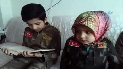 malt -  Asker kıyafeti giyen minikler Mehmetçik’lere dua etti Videosu