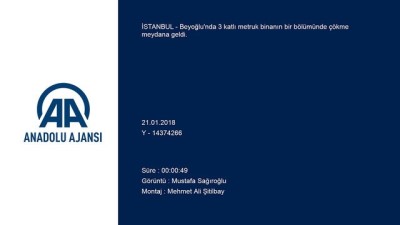 zabita - Beyoğlu'nda metruk binada çökme - İSTANBUL Videosu
