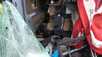 yolcu otobusu -  Yolcu otobüsü devrildi: 17 yaralı  Videosu