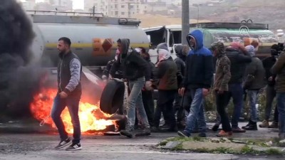 goz yasartici gaz - Batı Şeria'da ABD'nin Kudüs kararını protesto eden Filistinlilere müdahale - EL-BİRE Videosu