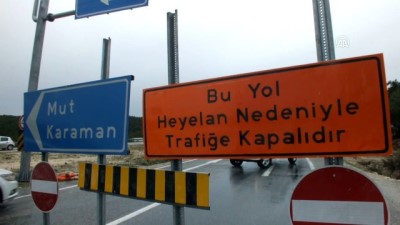 asiri yagis - Mersin'de karayolunda heyelan  Videosu