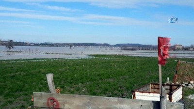  Ergene Nehri taştı, ağıllar sular altında kaldı 