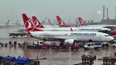 hava trafigi - Kar yağışı - Atatürk Havalimanı - İSTANBUL Videosu