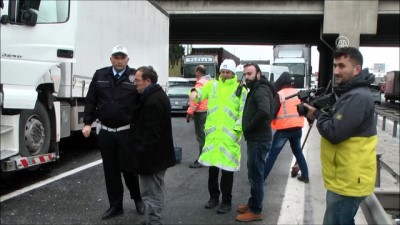 TEM Otoyolu'nda trafik kazası - İSTANBUL 