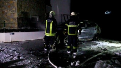 yakit deposu -  Bodrum’da lüks aracı ateşe verdiler  Videosu