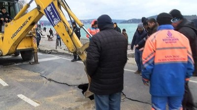 sahil yolu -  İSKİ'den çöken yol ile ilgili açıklama: Sarıyer'de bazı mahallelere su verilmeyecek  Videosu
