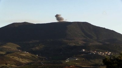 Afrin bölgesindeki terör hedeflerini havadan ve karadan bombalanıyor - KİLİS