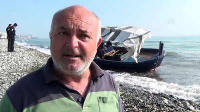 insan kacakcilari - Boş tekne karaya vurdu - MERSİN Videosu