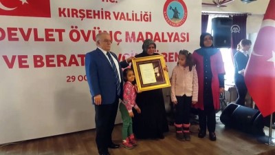 Şehit yakını ile gazilere Devlet Övünç Madalyası ve Beratı - KIRŞEHİR/NİĞDE