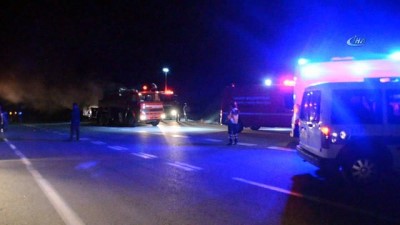  Seyir halindeki yolcu otobüsü alev aldı