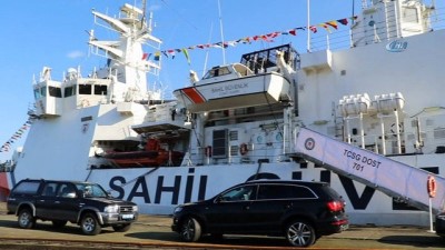  Rize'ye Sahil Güvenlik Komutanlığı'na Bağlı ' TCSG DOST' Arama Kurtarma Gemisi demir attı