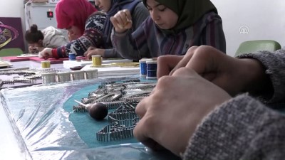 sanat eseri - 'Tel ve çivi aşkı' Türk bayrağına dönüşüyor - DİYARBAKIR  Videosu