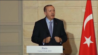 basin toplantisi - Cumhurbaşkanı Erdoğan: '(ABD'nin 'Kudüs' kararı) Güçlü olmak haklılık sebebi değildir' - PARİS Videosu